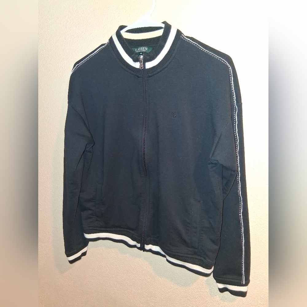 Lauren Sweatshirt Jacket Basic Cotton Blend Vintagr Lightweight MP